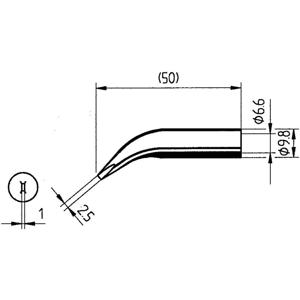 Ersa 0832WD Soldeerpunt Beitelvorm, gebogen Inhoud: 1 stuk(s)