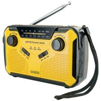 Schwaiger Outdoorradio VHF (FM), AM, FM Handslinger, Zonnepaneel, Spatwaterbestendig, Stofvast, Zaklamp Geel, Zwart
