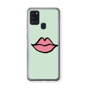 Kusje: Samsung Galaxy A21s Transparant Hoesje
