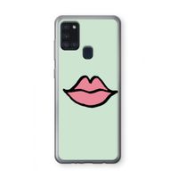 Kusje: Samsung Galaxy A21s Transparant Hoesje