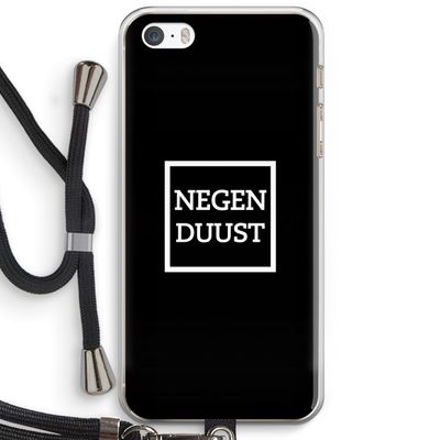 Negenduust black: iPhone 5 / 5S / SE Transparant Hoesje met koord
