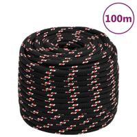 Boot touw 18 mm 100 m polypropyleen zwart - thumbnail