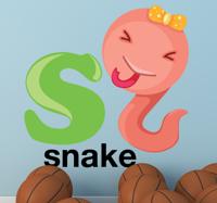Sticker kinderkamer letter S