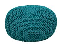 Joseph - Sitzpouf - turquoise - 100% gerecycled kunststof - Ø 55cm