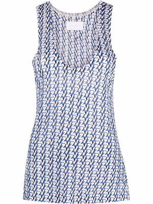 Zadig&Voltaire débardeur Lee à imprimé monogrammé - Bleu
