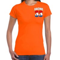 Racing 33 supporter / race fan t-shirt borst bedrukking oranje voor dames S  - - thumbnail