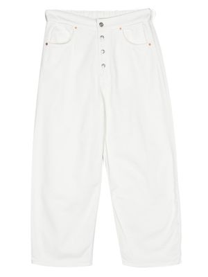 MM6 Maison Margiela Kids jean droit à boutons décoratifs - Blanc