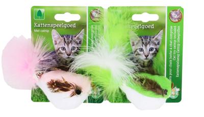 Katten-speelgoed tringelvogel veren 19cm a - Gebr de boon