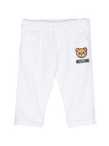 Moschino Kids pantalon de jogging en coton à motif Teddy Bear - Blanc