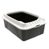 Rotho eco bonnie kattenbak met boveningang m zwart/zand