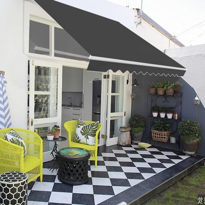 Intrekbare Zonneluifel Overkapping Aluminium Terras Zonnescherm met Waterbestendige Polyester Buiten Handleiding