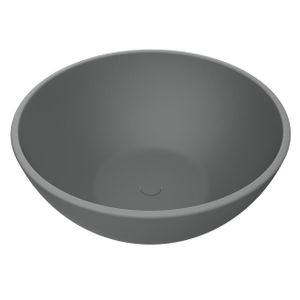 Arcqua Prince Waskom Opbouw - 38cm - rond - cast marble - mat grijs WAS455252