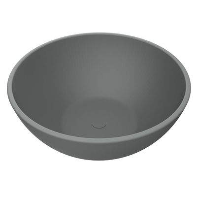 Arcqua Prince Waskom Opbouw - 38cm - rond - cast marble - mat grijs WAS455252