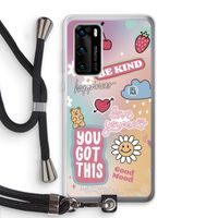 Positivity: Huawei P40 Transparant Hoesje met koord