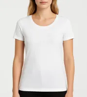 2-pack dames T-shirts bamboe - Zachte ondershirts korte mouw - Diepe Ronde hals