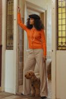 Studio Anneloes Trainer Bonded Tape Trousers 13504 Broek 2200 Latte