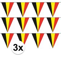 3x Belgische vlaggenlijn / slinger 5 meter   -