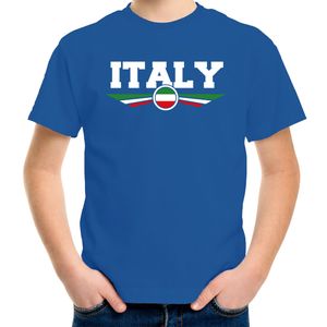 Italie / Italy landen t-shirt blauw kids