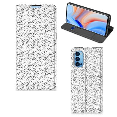 OPPO Reno4 Pro 5G | Hoesje met Magneet | Stripes Dots