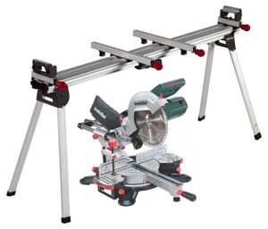 Metabo Afkortzaag KGS 254 M met trekfunctie | nieuw model + KSU 401 onderstel - 690860000