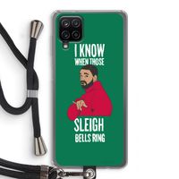 Sleigh Bells Ring: Samsung Galaxy A12 Transparant Hoesje met koord Sleigh Bells Ring: Samsung Galaxy A12 Transparant Hoesje met koord