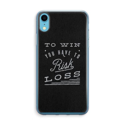 Risk loss: iPhone XR Transparant Hoesje