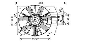 KOELVENTILATOR COMPLEET 1.8D zonder AIRCO 1855746