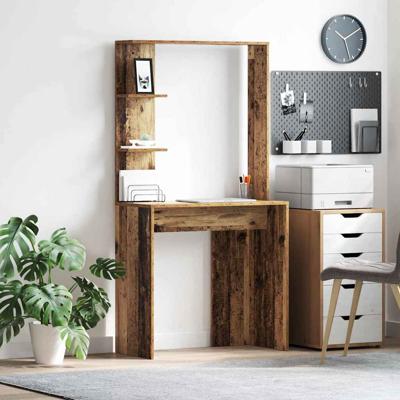 Bureau met plank Oud hout 78.5 x 37 x 154.5 cm Bewerkt hout