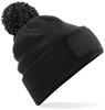 Beechfield CB443 Snowstar® Patch Beanie - Black/Graphite Grey - One Size