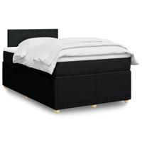 Boxspring met matras stof zwart 120x200 cm Boxspring met matras stof zwart 120x200 cm