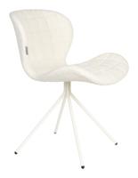 Zuiver Eetkamerstoel 'OMG' Chenille, kleur Off White