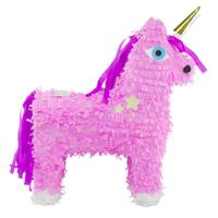 Verjaardag Pinata eenhoorn/unicorn - roze - 55 x 41 x 13 cm - Papier