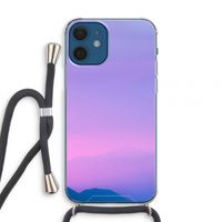 Sunset pastel: iPhone 12 mini Transparant Hoesje met koord