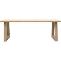 Eettafel Aspen met eiken poot schuin