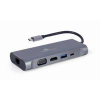 Gembird A-CM-COMBO7-01 USB 3.2 Gen 1-hub Grijs - thumbnail