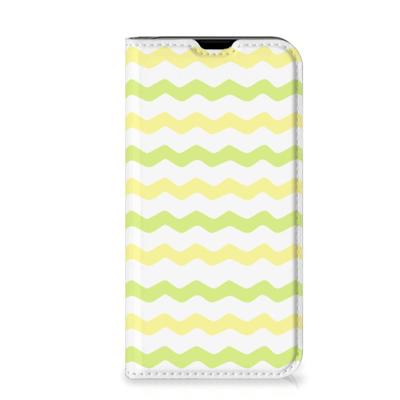 iPhone 13 Mini | Hoesje met Magneet | Waves Yellow