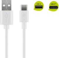 Goobay 45563 USB-kabel USB 2.0 1 m USB A USB C Wit - thumbnail