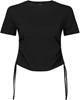 TriDry TR069 Women´s Ruched Crop Top - Black - XXS