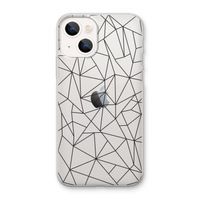 Geometrische lijnen zwart: iPhone 13 mini Transparant Hoesje