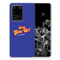 Samsung Galaxy S20 Ultra | Siliconen hoesje | met naam Never Give Up