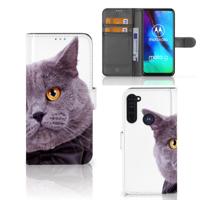 Motorola Moto G Pro | Telefoonhoesje | Met pasjeshouder | Kat