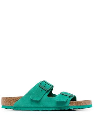 Birkenstock sandales en daim à double brides - Vert