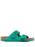 Birkenstock sandales en daim à double brides - Vert