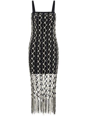 Dion Lee robe mi-longue à design superposé - Noir