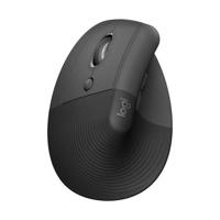 Logitech Lift Left Ergonomische verticale draadloze muis voor linkshandigen, Bluetooth of Logi Bolt USB-ontvanger, Stil
