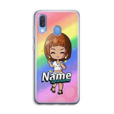Chibi Maker vrouw: Samsung Galaxy A40 Transparant Hoesje