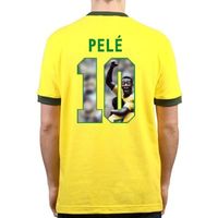 Brazilië retro voetbalshirt WK 1970 + Pelé 10 (Photo Style)