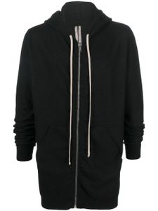 Rick Owens hoodie zippé en cachemire - Noir