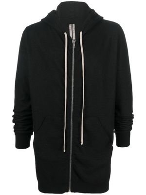 Rick Owens hoodie zippé en cachemire - Noir