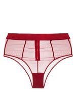 Kiki de Montparnasse culotte transparente à taille haute - Rouge